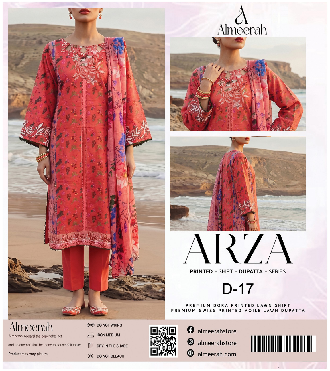 Almeerah ARZA – PRINTED D-17 2PC Premium Lawn Collection