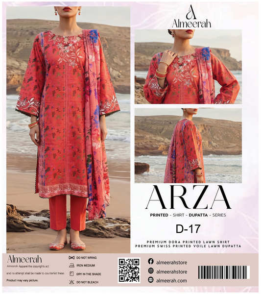 Almeerah ARZA – PRINTED D-17 2PC Premium Lawn Collection