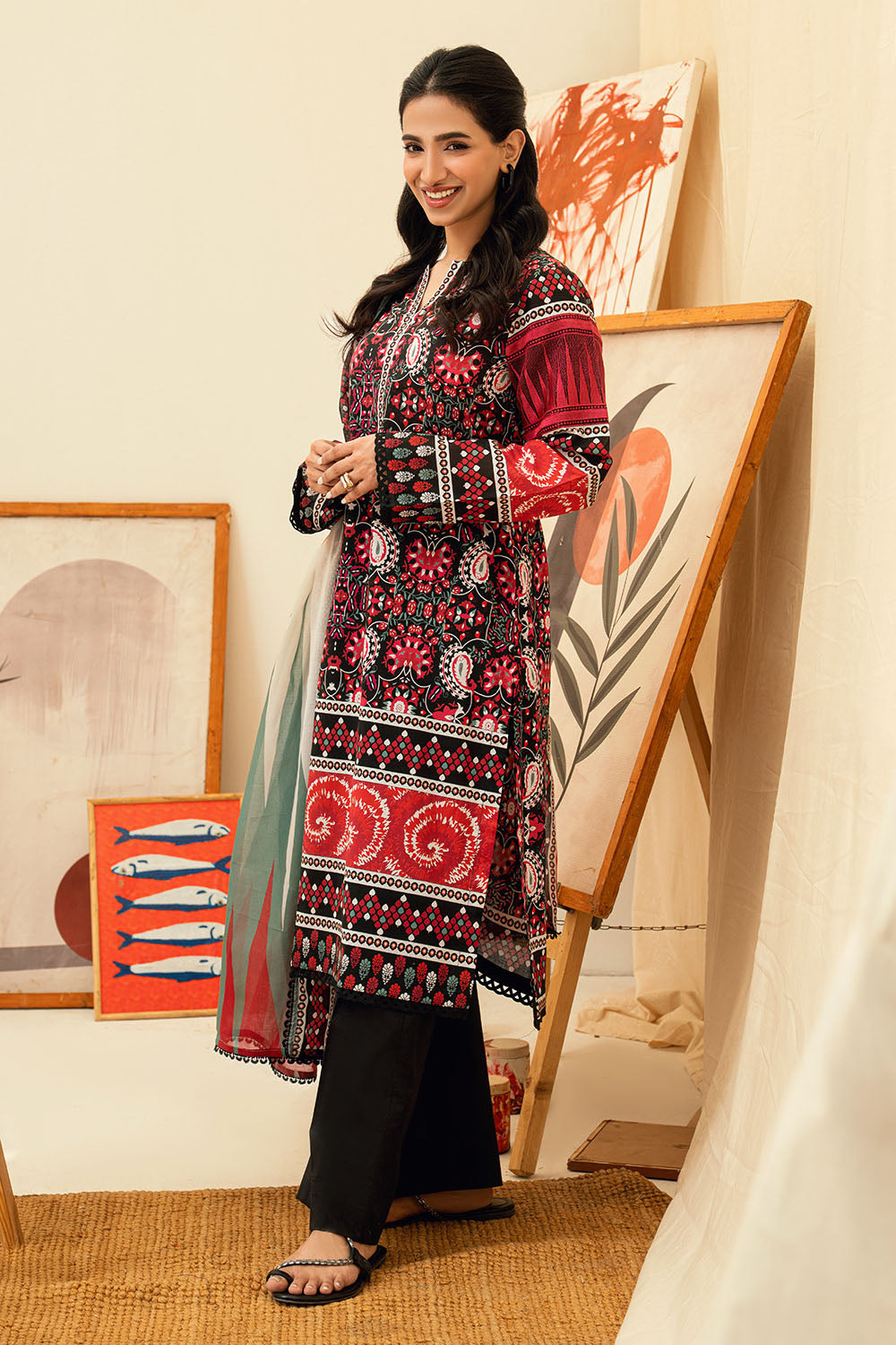 Gul Ahmed IUSTKSD-4025 Emb Lawn 3PCS