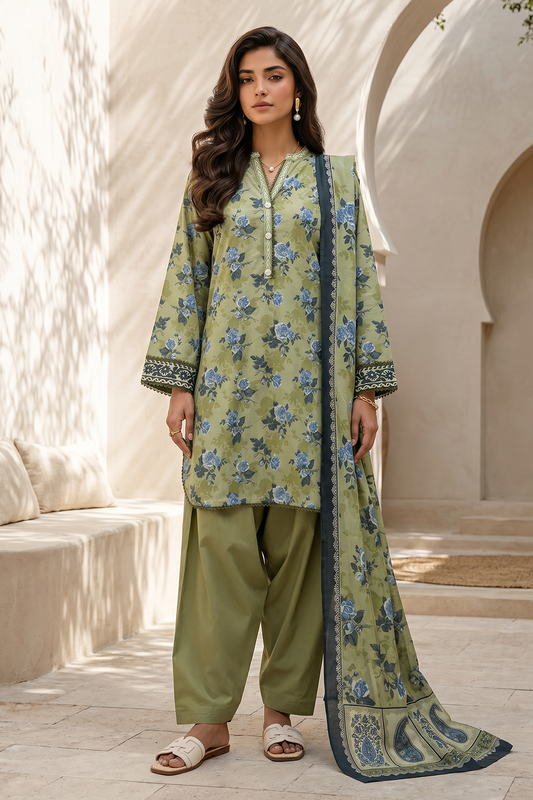 Zellbury (D.C:- WUS26X38050) Unstitched 3pcs Lawn Collection