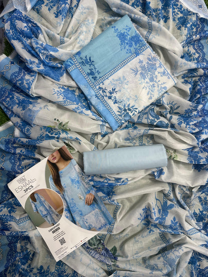 Salitex Eshal (D.C:-SSW8U3P449) 3Pcs Unstitched Printed Lawn Collection