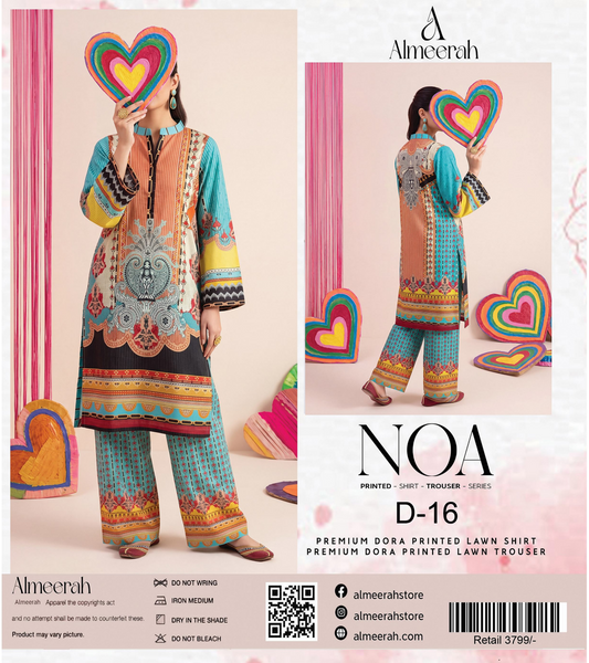 Almeerah - NOA 2 Pcs Unstitched collection Design No 16