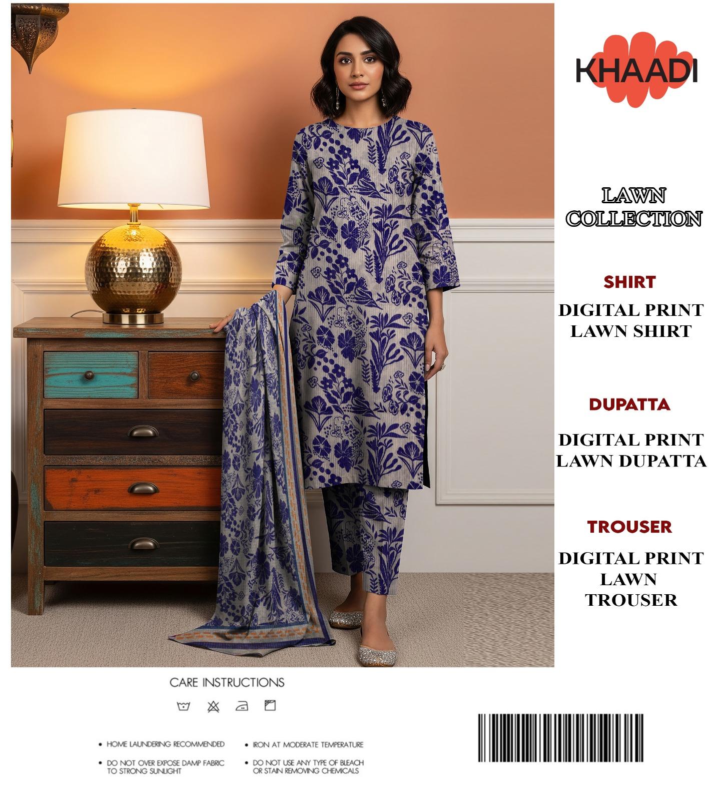🔥 Khaadi Tanadora – Premium Luxury Collection 3PC🔥