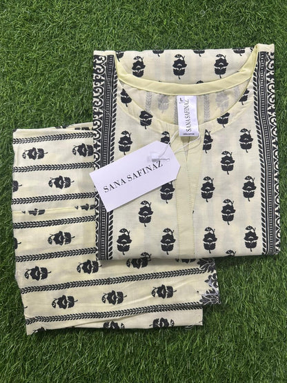 SANASAFINAZ Stitched CORDSET 2PCs Cotton – Ready to Wear