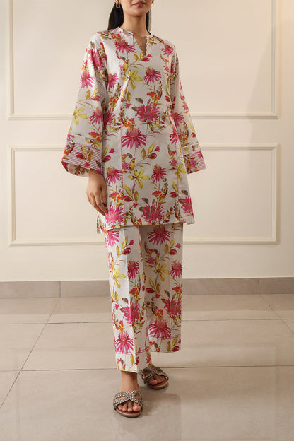 SAYA Unstitched LAWN DORIA STRIPE 2PCS 🥳🔥