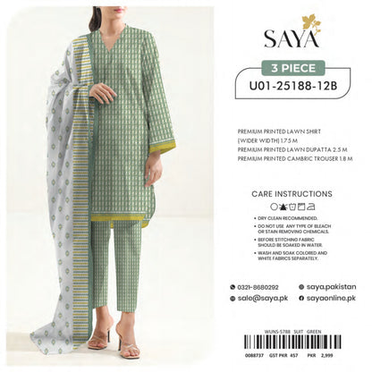 Saya Unstitched 100% Original LAWN 3 Suit In WHOLESALE PRICE 💯✨
