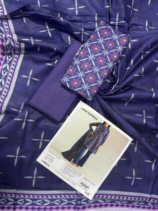 Sana Safinaz Purple Printed 3Pcs