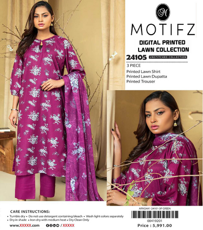 MOTIFZ Lawn Printed 3PC In Wholesale Price
