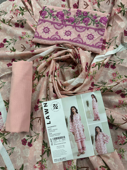 Zellbury D.C:-WUS26E20744   Digtal Printed Lawn 2Pcs Collection