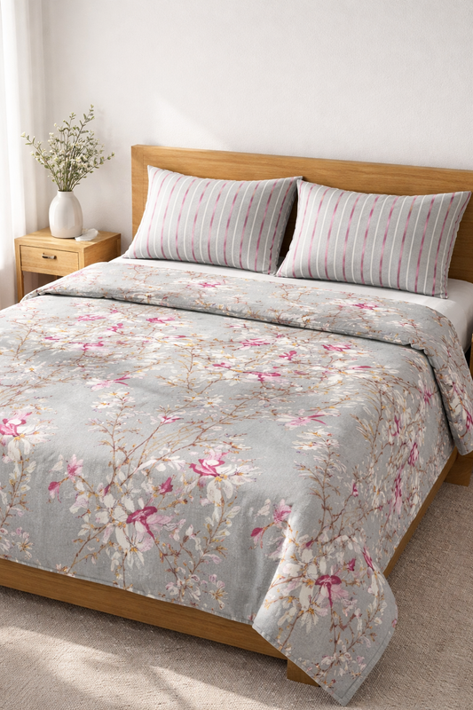 SALONIKA PURE COTTON BEDSHEETS Most Demanding Collection Full Printed King Size Bedsheets