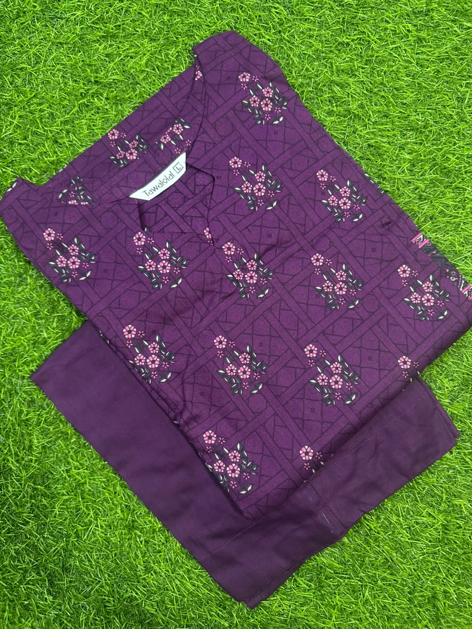 Tawakkal Purple Stitched 2-Piece