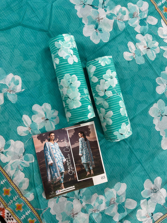 ✨🌿 SALINA SEPARATES – DIGITAL PRINTED LAWN COLLECTION 🌿✨ Design #3
Vol 1 – 2026 | By Regalia Textile