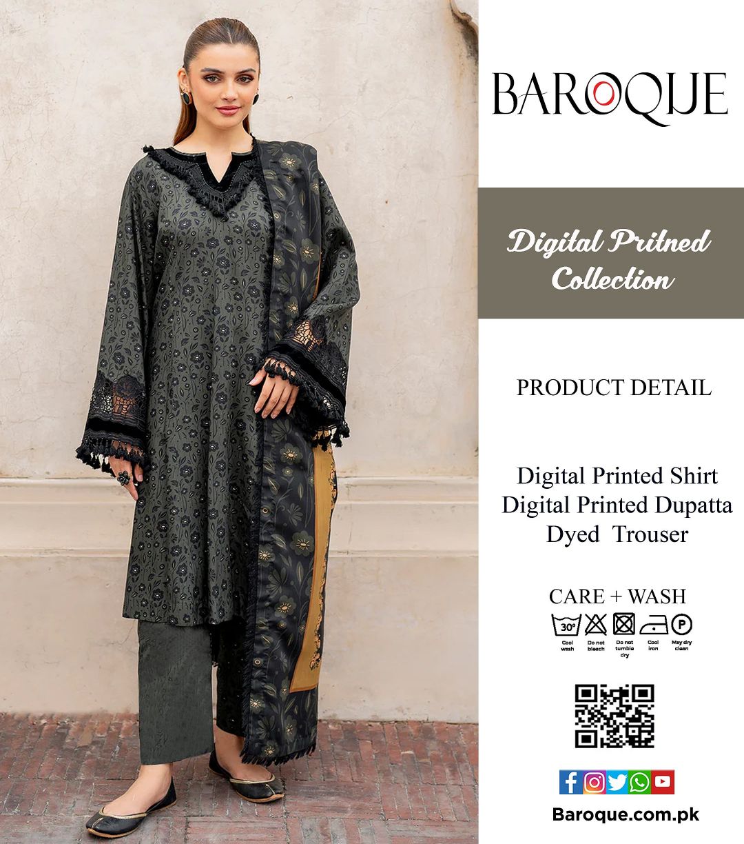 BARØQUE LAWN COPY 3 PIECE