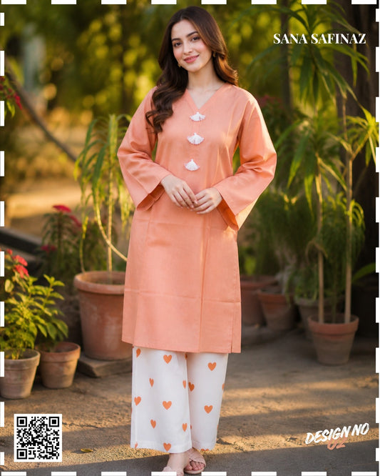 Sanasafinaz Stitched Cordset 2PCs Cotton (S+T) Collection
