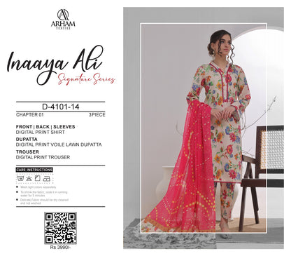 Inaaya Ali By ARHAM TEXTILE 3P