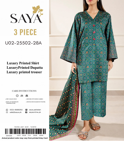 SAYA Lawn Unstitched 3 Pieces in Wholesale Price 🔥🧡