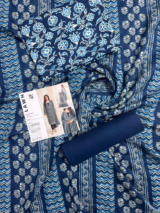 ZELLBURY Unstitched Lawn Collection 2026 Design # WUS26X30943