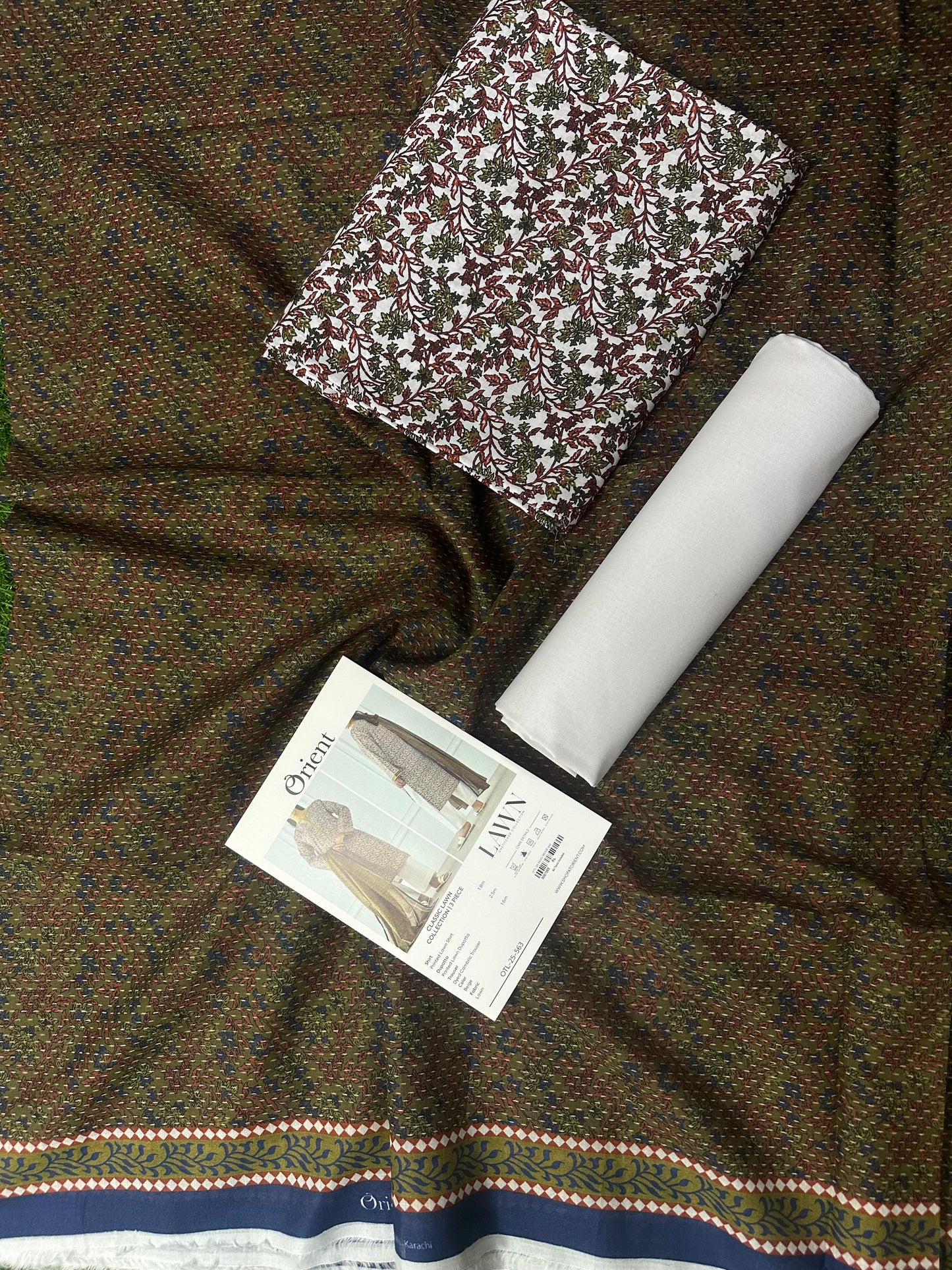 ✨ORIENT 100% ORIGINAL Unstitched Lawn 3 Piece✨ Design #OTL-25-563