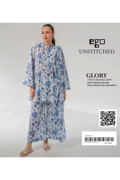 EGO GRAY (S+D) UNSTITCHED 2PCS DIGITAL PRINTED LAWN COLLECTION