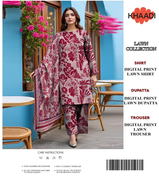 🔥 Khaadi Tanadora – Premium Luxury Collection 3PC🔥