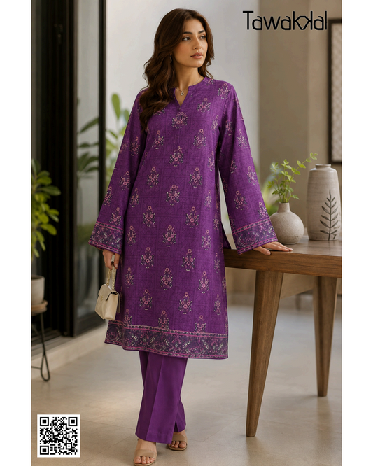 Tawakkal Purple Stitched 2-Piece