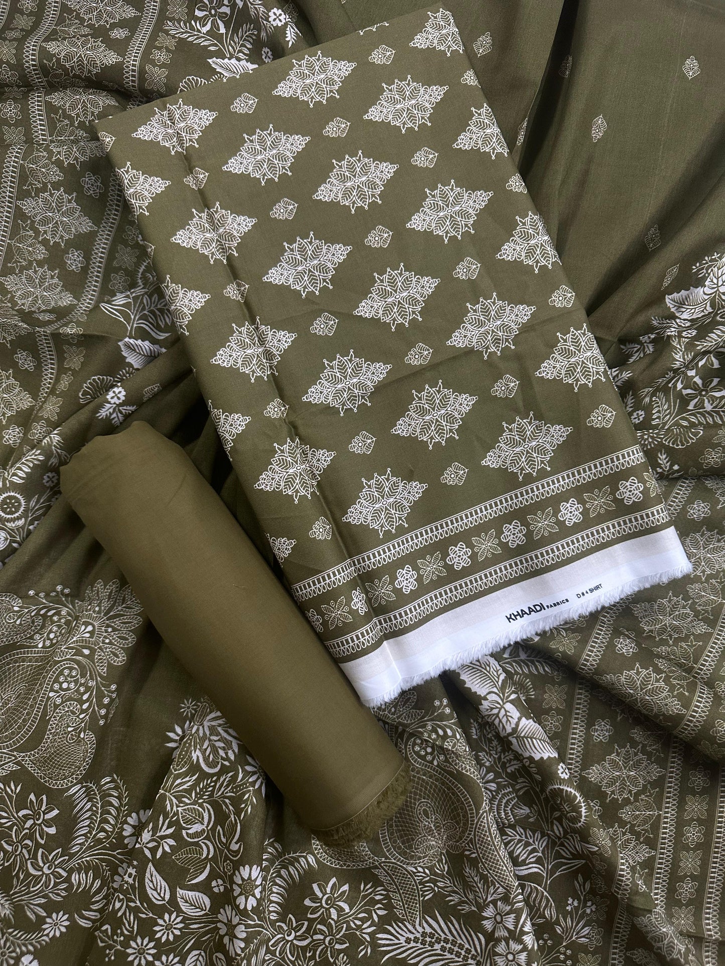 Khaadi Mehandi Printed 3Pcs