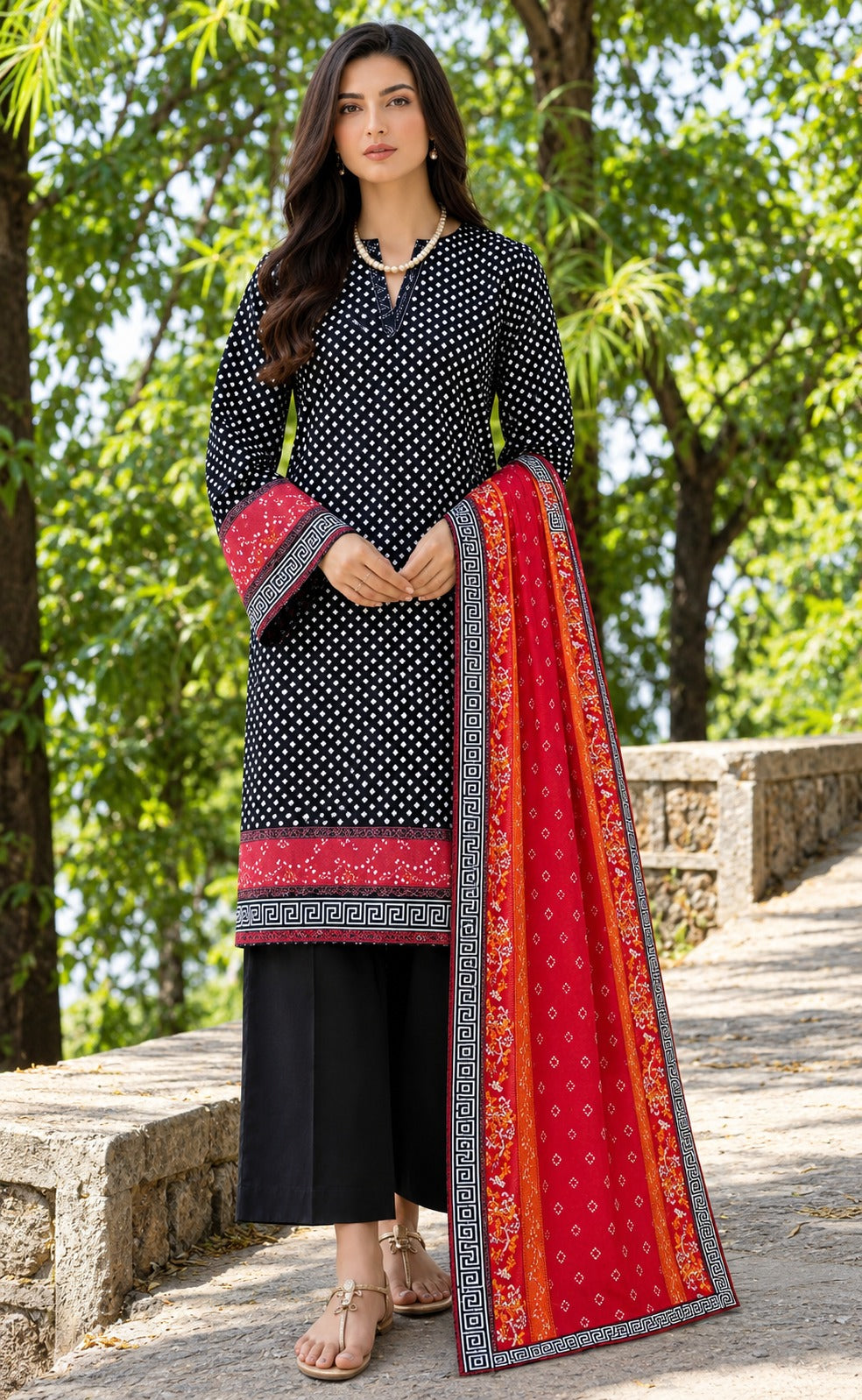 Sahara Black Printed 3Pcs