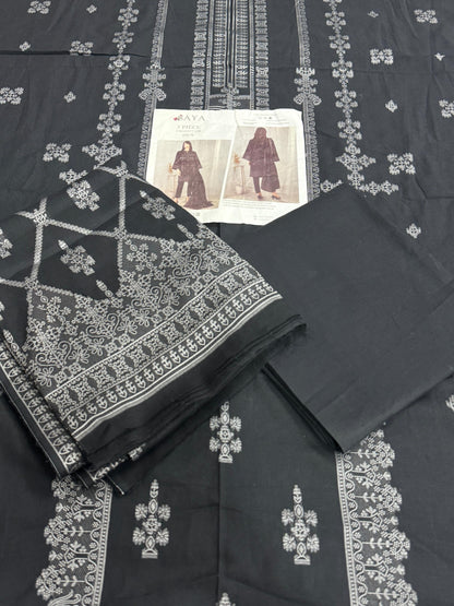 Saya Unstitched Jacquard Cotton 3 Piece