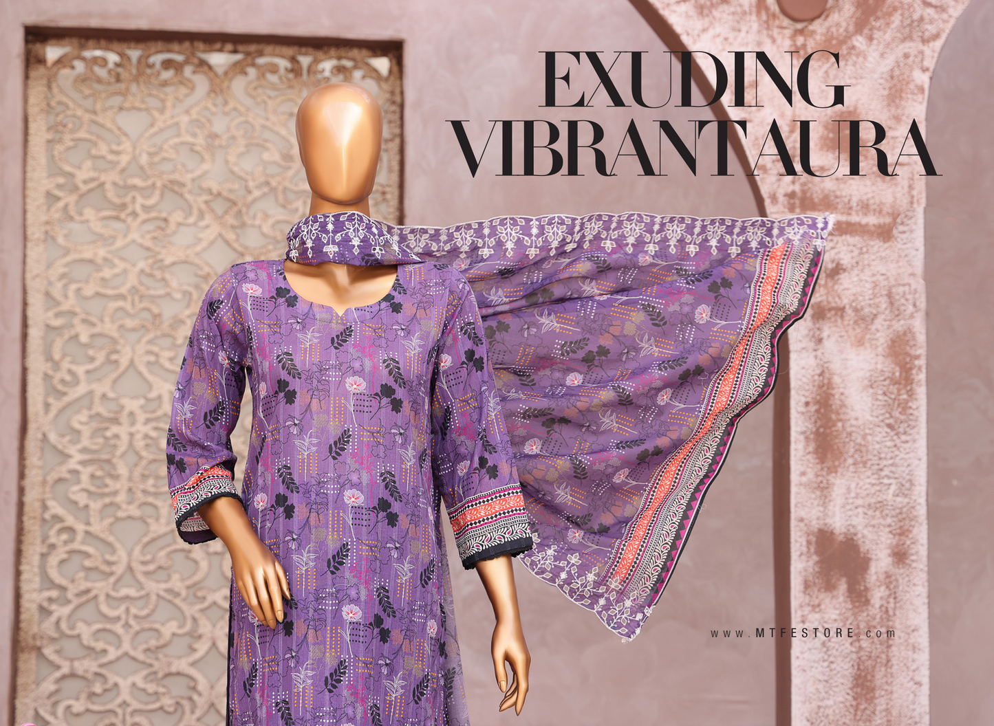 ✨ MTF Presents ✨
" L A S H K A R A " 💖 🌸 DIGITAL PRINTED EMBROIDERED CHIKANKARI DORIA LAWN COLLECTION 2025 🌸
