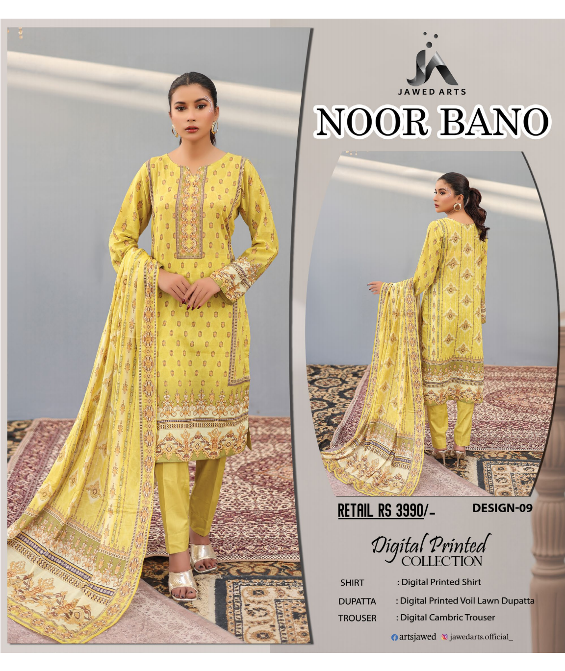 NOOR BANO ORIGINAL LAWN 3P