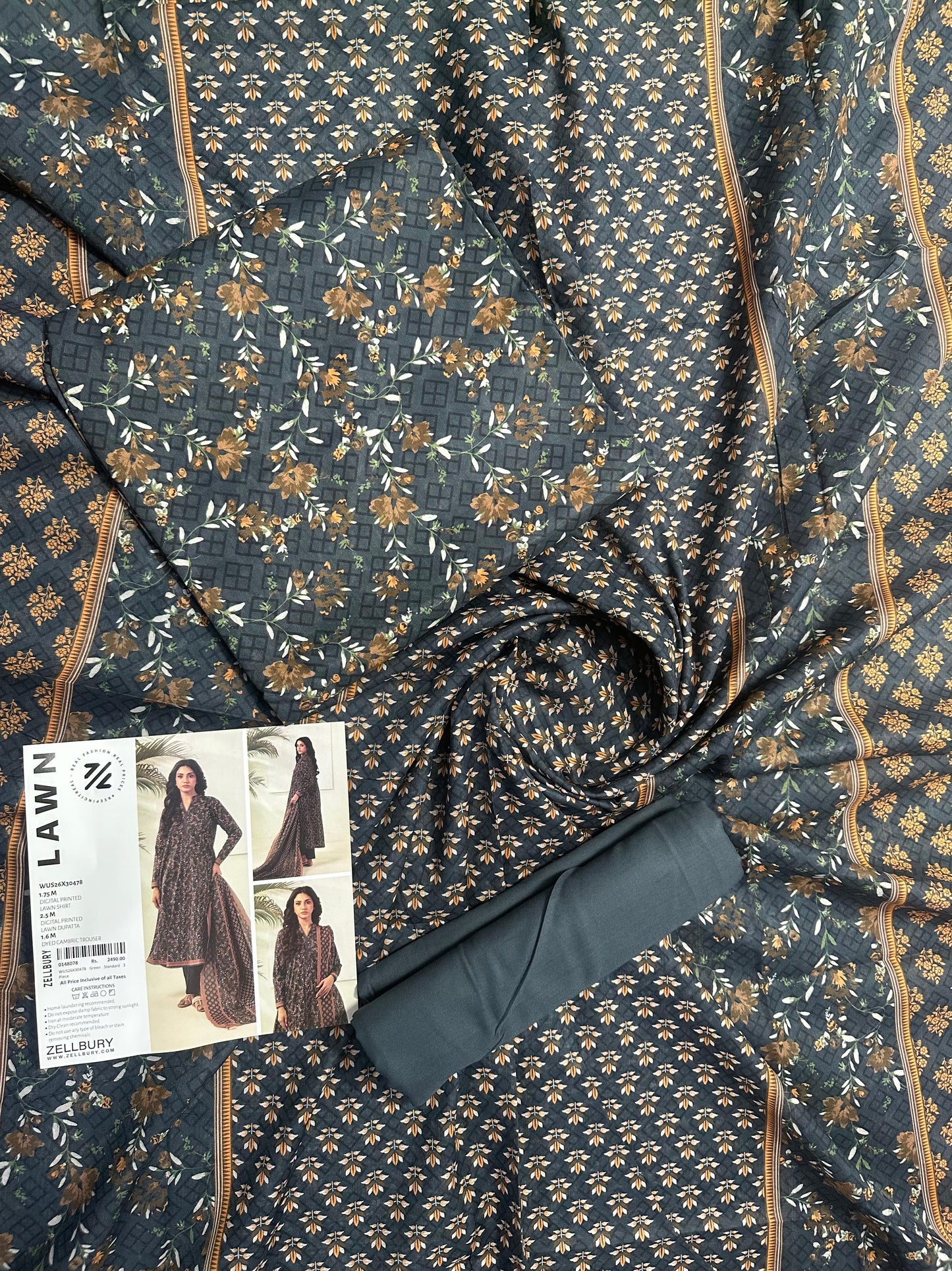 ZELLBURY Unstitched Lawn Collection 2026 Design # WUS26X30478