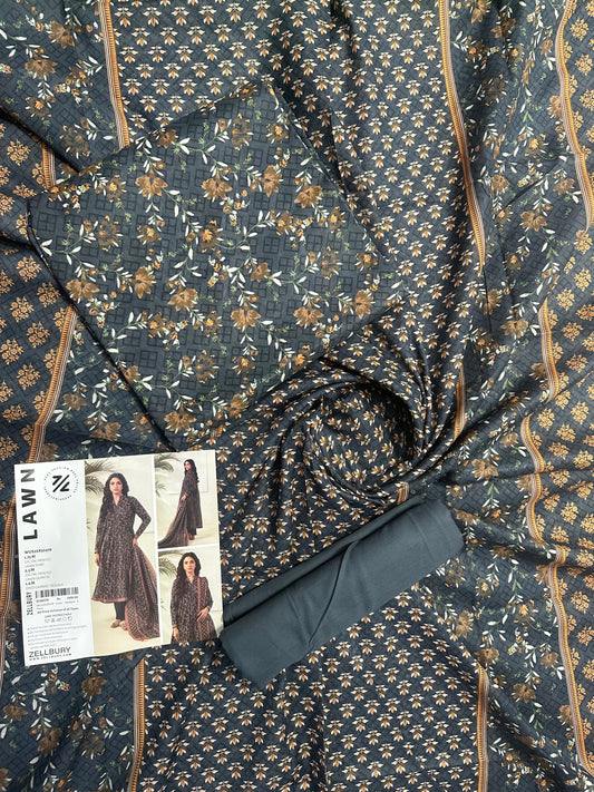 ZELLBURY Unstitched Lawn Collection 2026 Design # WUS26X30478