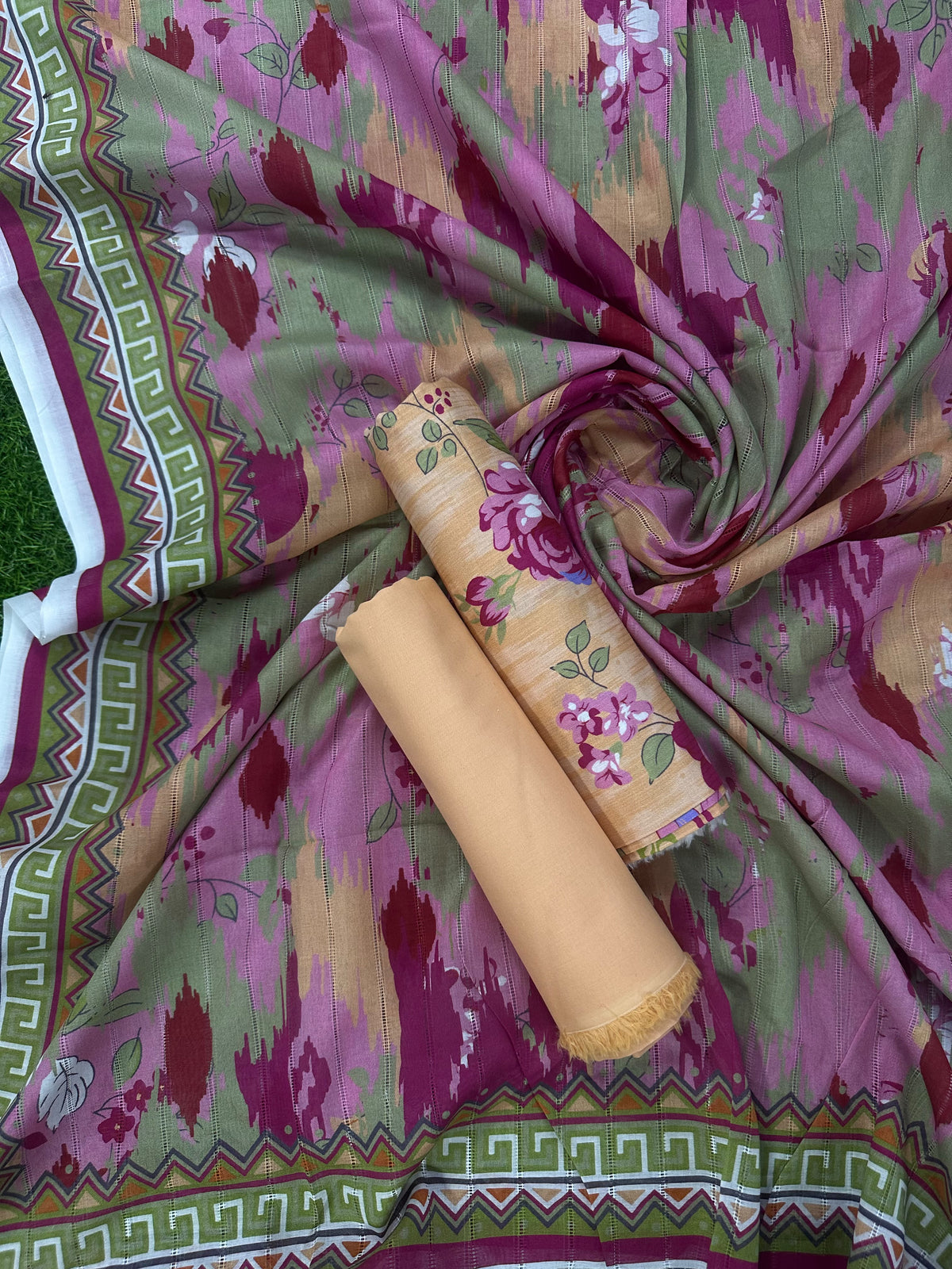 Sahara Peach Printed 3Pcs