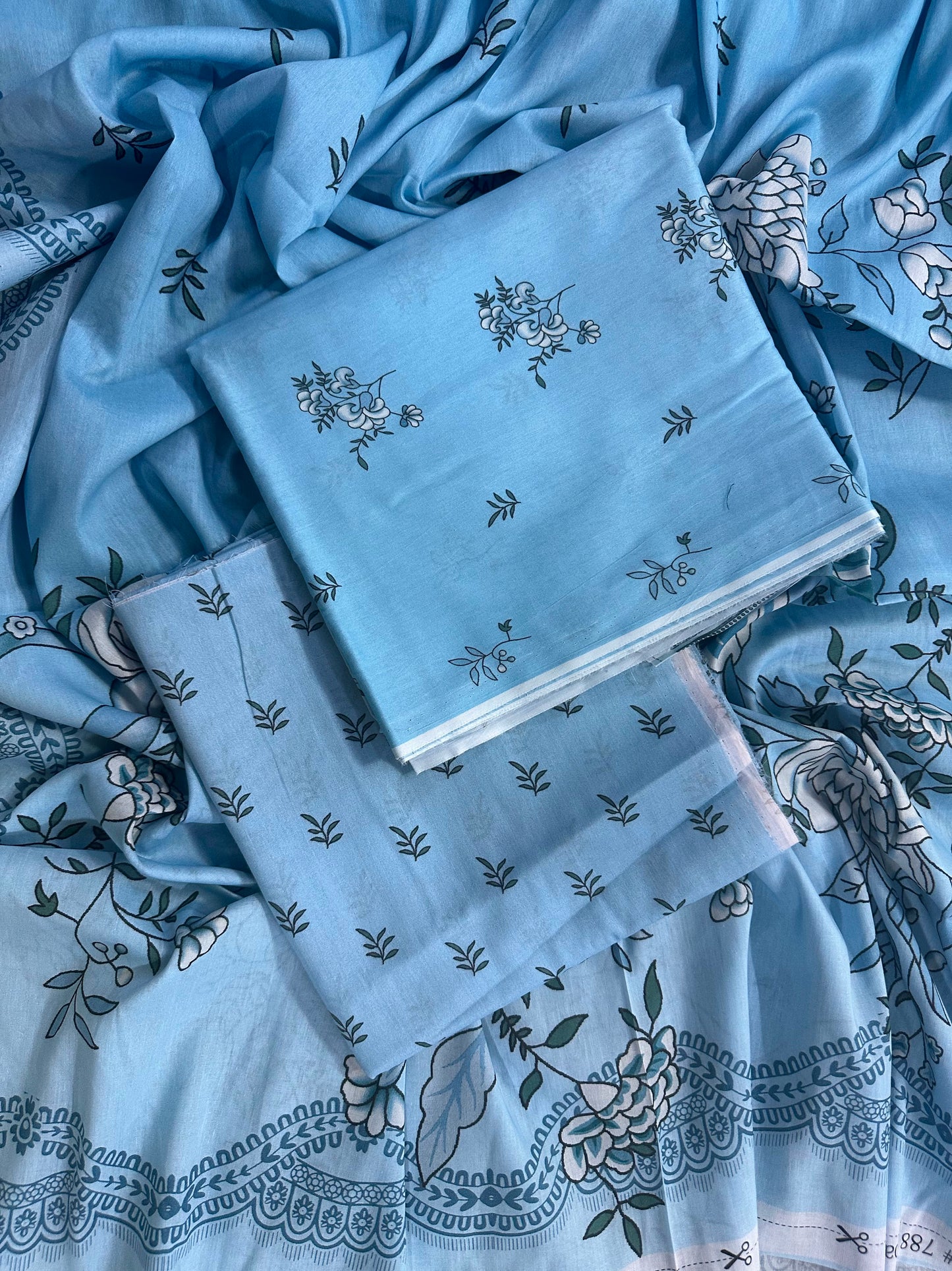 Shaista/Alhamra Light Blue Printed 3Pcs