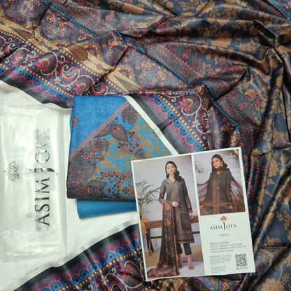 Asim Jofa Unstitched Lawn Printed 3PC In Wholesale Price