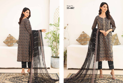 SANASARA EMBROIDED 3P By LEEDS
