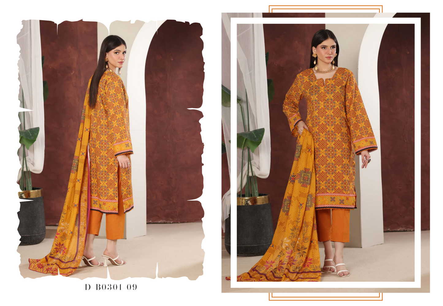 Izhan Magic Premium Digital Printed 3PC Lawn Unstitched Collection Vol.03 - DB0301 09