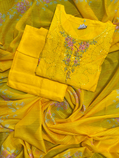 BQ EMBROIDERY STITCHED 3PCS RANDOMLY ANY COLOR/ ANY DESIGN