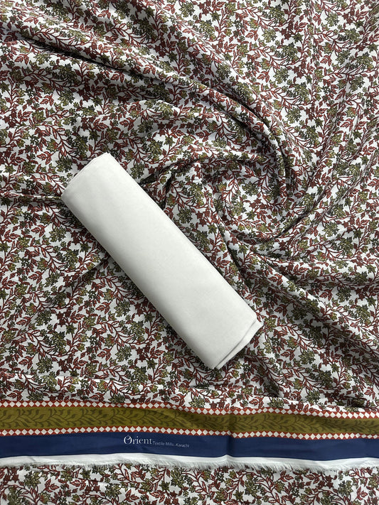 ✨ORIENT 100% ORIGINAL Unstitched Lawn 2 Piece ✨ Design# OTL-25-563