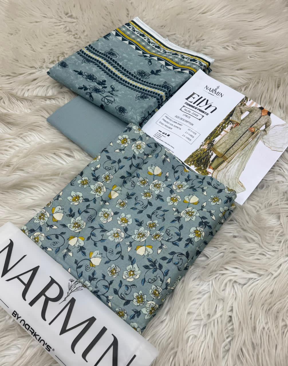 NARMIN Ellyn 100% Original Unstitched Lawn ❤️  by NARKINS