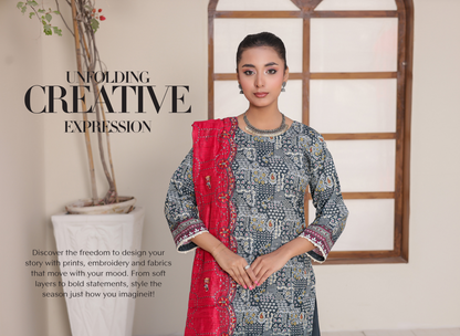 🌸 🌹 MTF – ROSE & VOGUE ✨ Digital Printed Doria Embroidered Laserkari Cotton 2025
Collection ✨