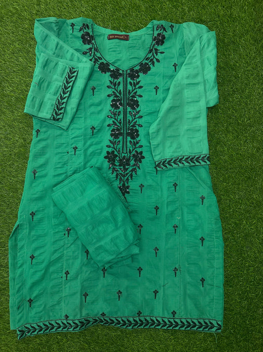 Binsaeed Stitched Emb 2Pcs