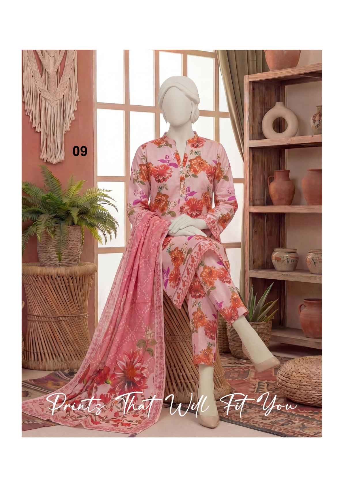 COCO CORDS BY DASTAN Unstitched Original Lawn 3 Piece Collection Designs #9