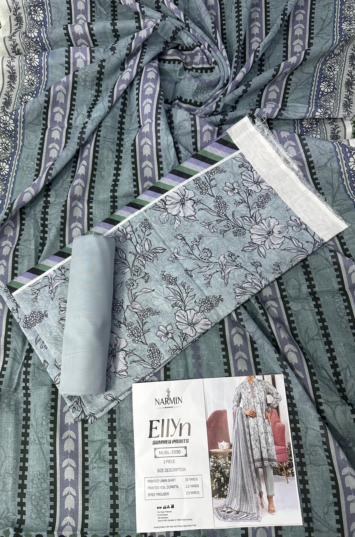 NARMIN Ellyn 100% Original Unstitched Lawn ❤️  by NARKINS