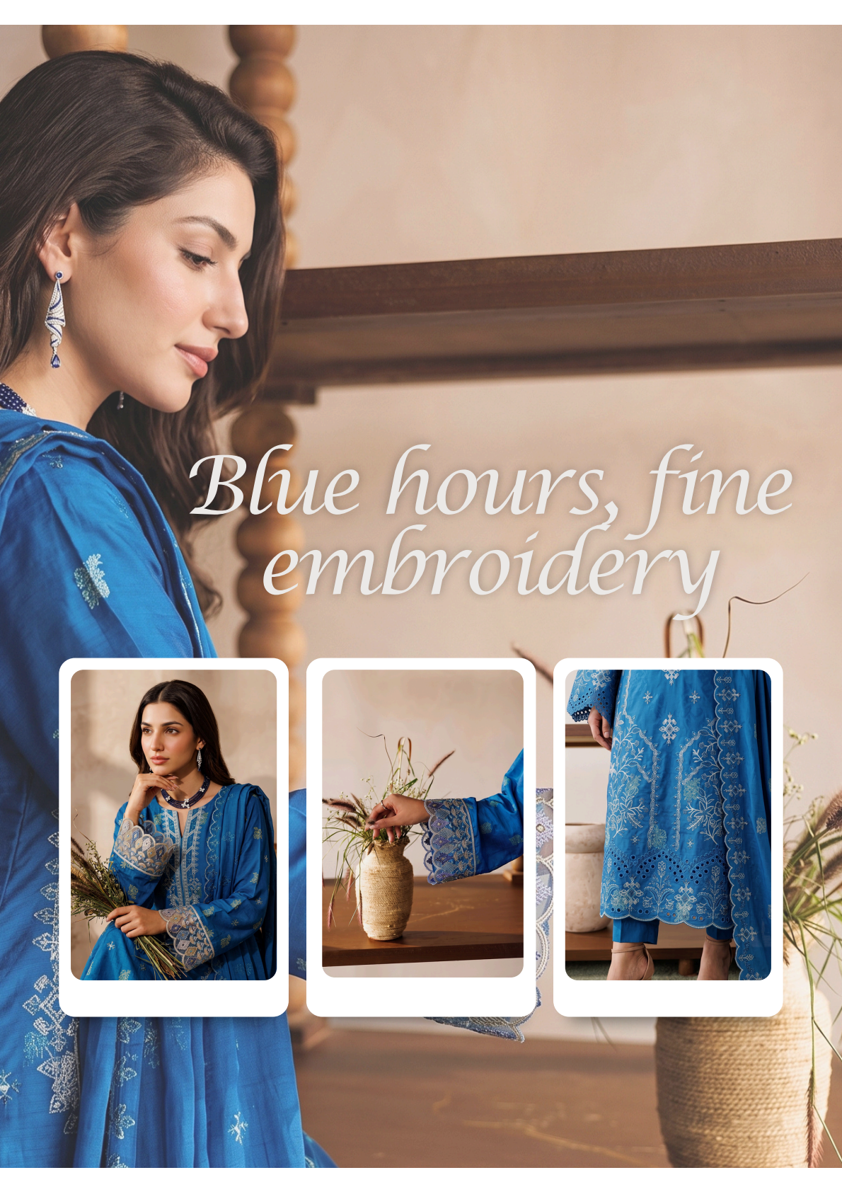 Bonanza Satrangi Midnight Blue Jacquard 3Pcs