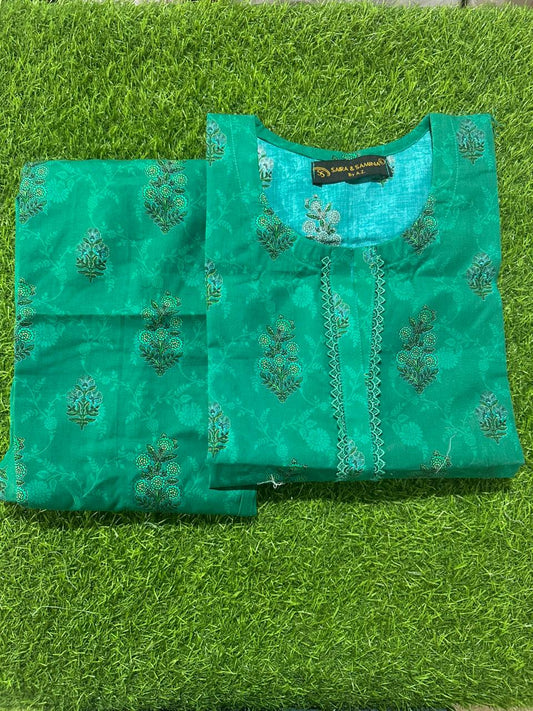 Saira & Samina Stitched CORDSET 2PCs Pure Lawn – Ready to Wear Collection