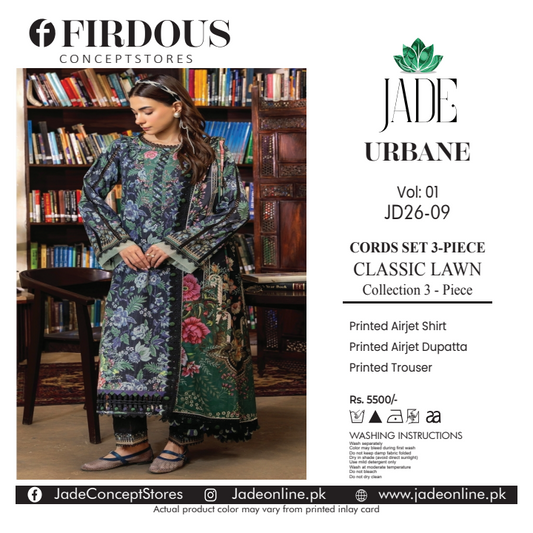 FIRDOUS JADE 18933 Lawn 3Pcs Collection