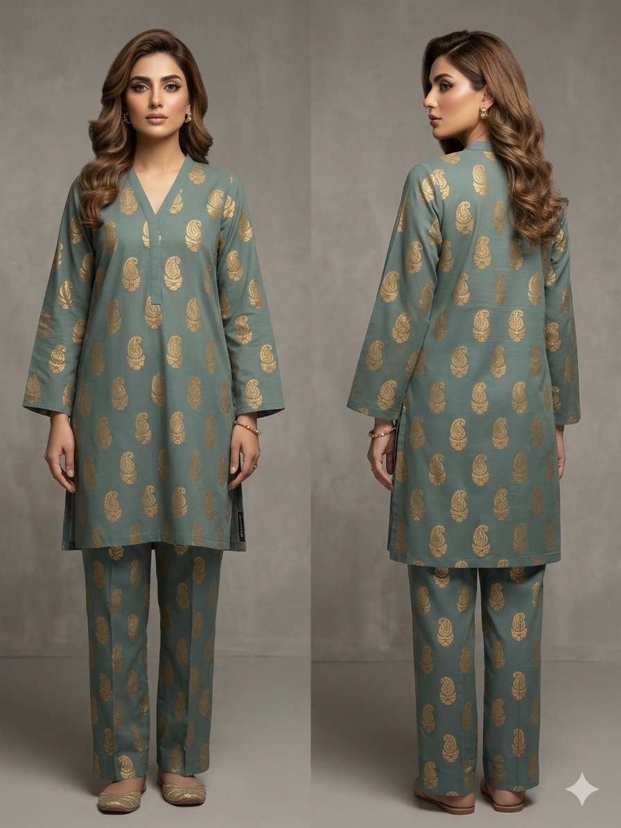SANASAFINAZ Stitched CORDSET 2PCs Cotton – Ready to Wear