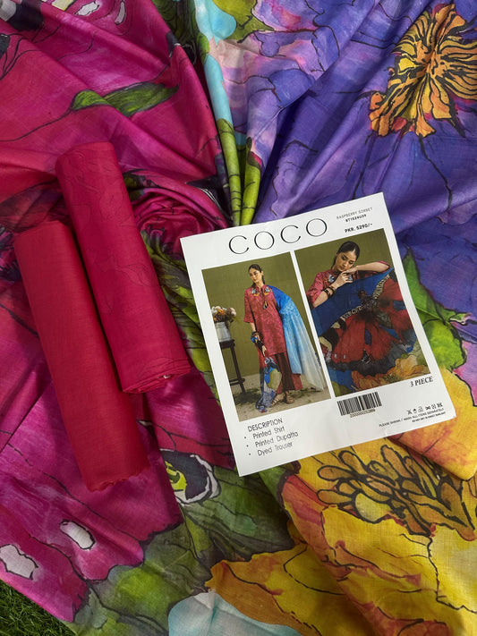 Coco Red Printed 3Pcs