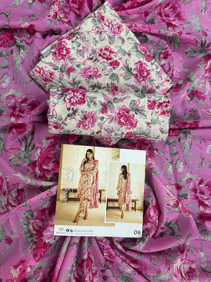 ✨🌿 SALINA SEPARATES – DIGITAL PRINTED LAWN COLLECTION 🌿✨ Design #06
Vol 2 – 2026 | By Regalia Textile